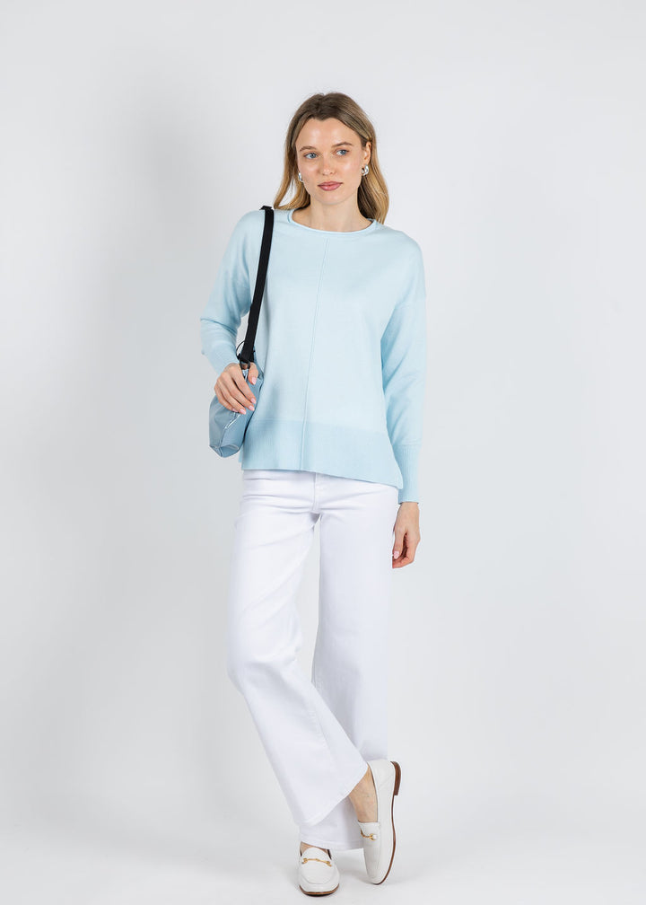 Lexi Center Seam Sweater - Pale Mint
