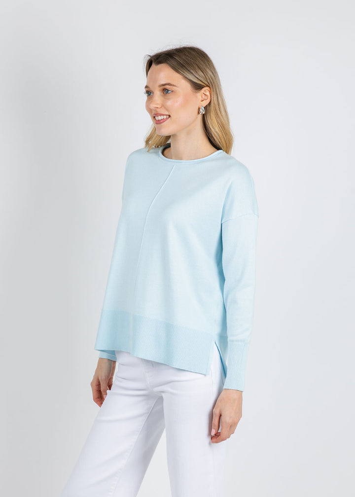 Lexi Center Seam Sweater - Pale Mint