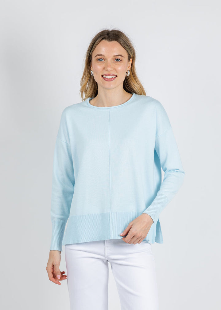 Lexi Center Seam Sweater - Pale Mint