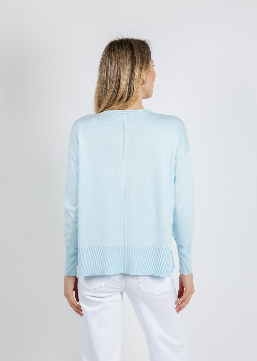 Lexi Center Seam Sweater - Pale Mint
