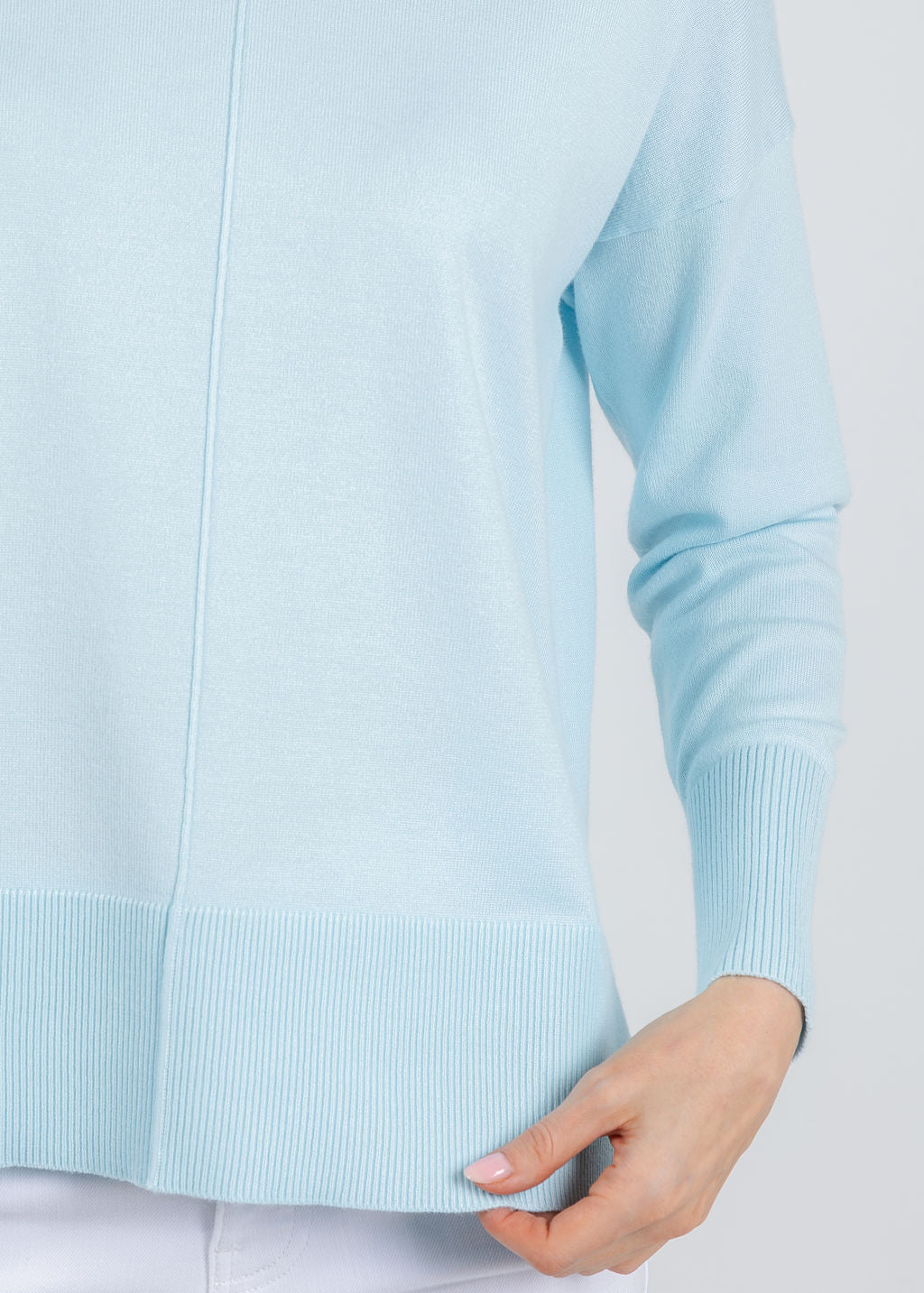 Lexi Center Seam Sweater - Pale Mint