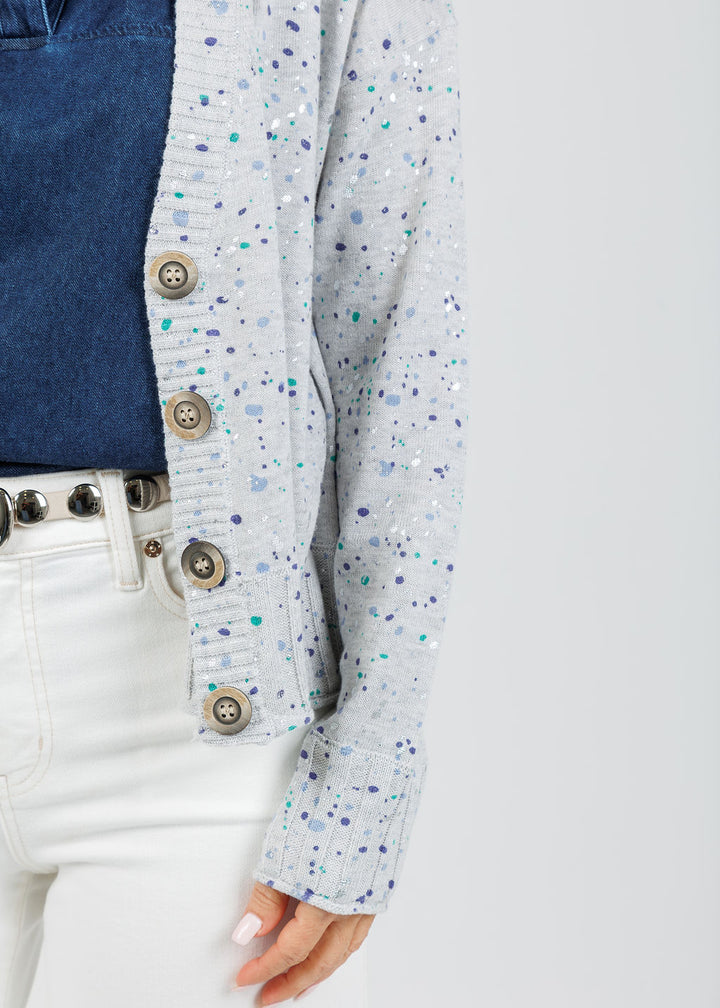 Lisa Todd Snow Sprinkle Sweater in Platinum available at Barbara Katz