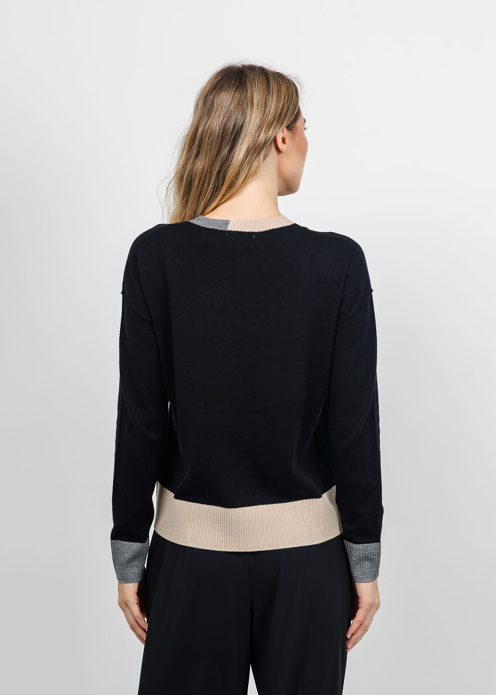 Lisa Todd Bold Block Sweater in Black available at Barbara Katz