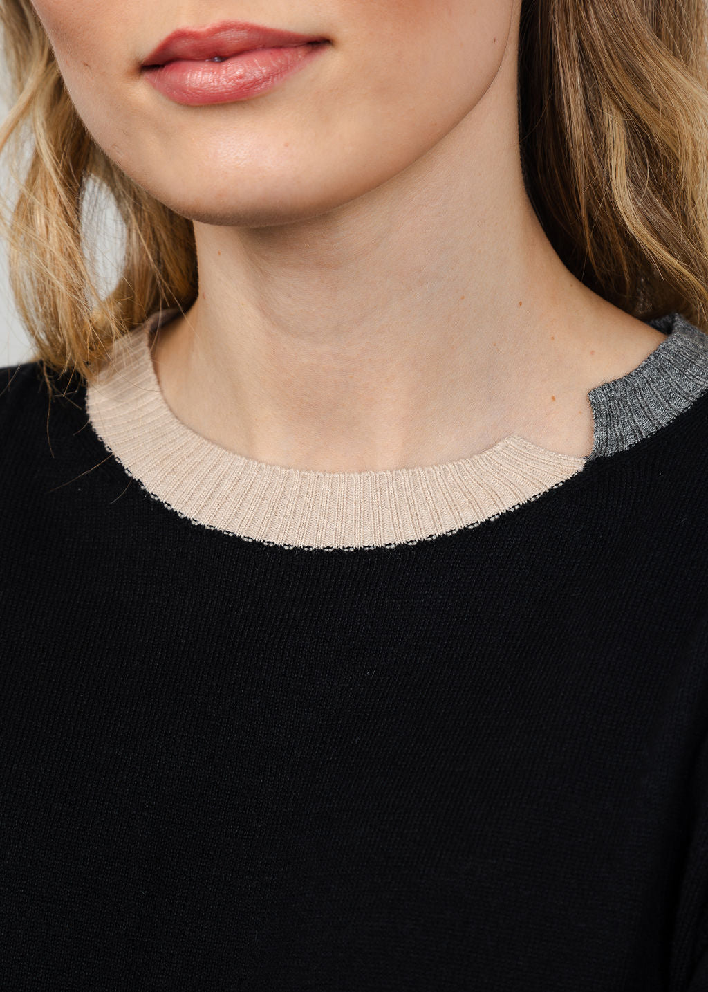 Lisa Todd Bold Block Sweater in Black available at Barbara Katz
