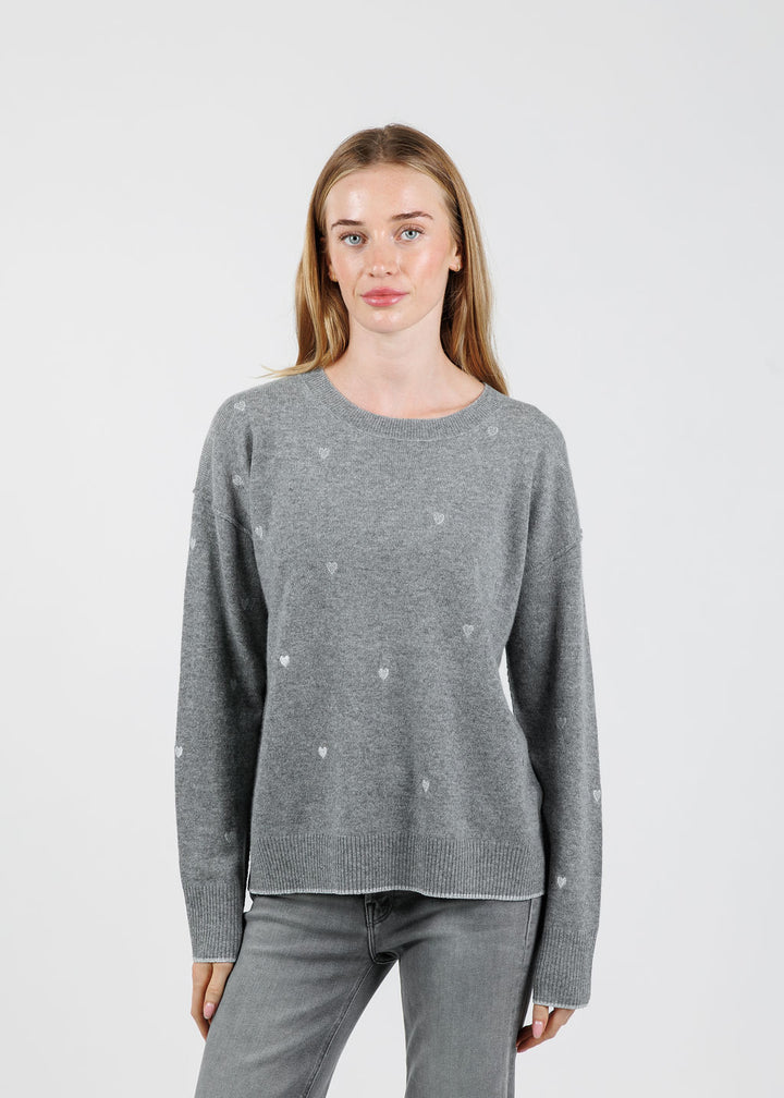 Lisa Todd Call It Love Sweater in Fog available at Barbara Katz