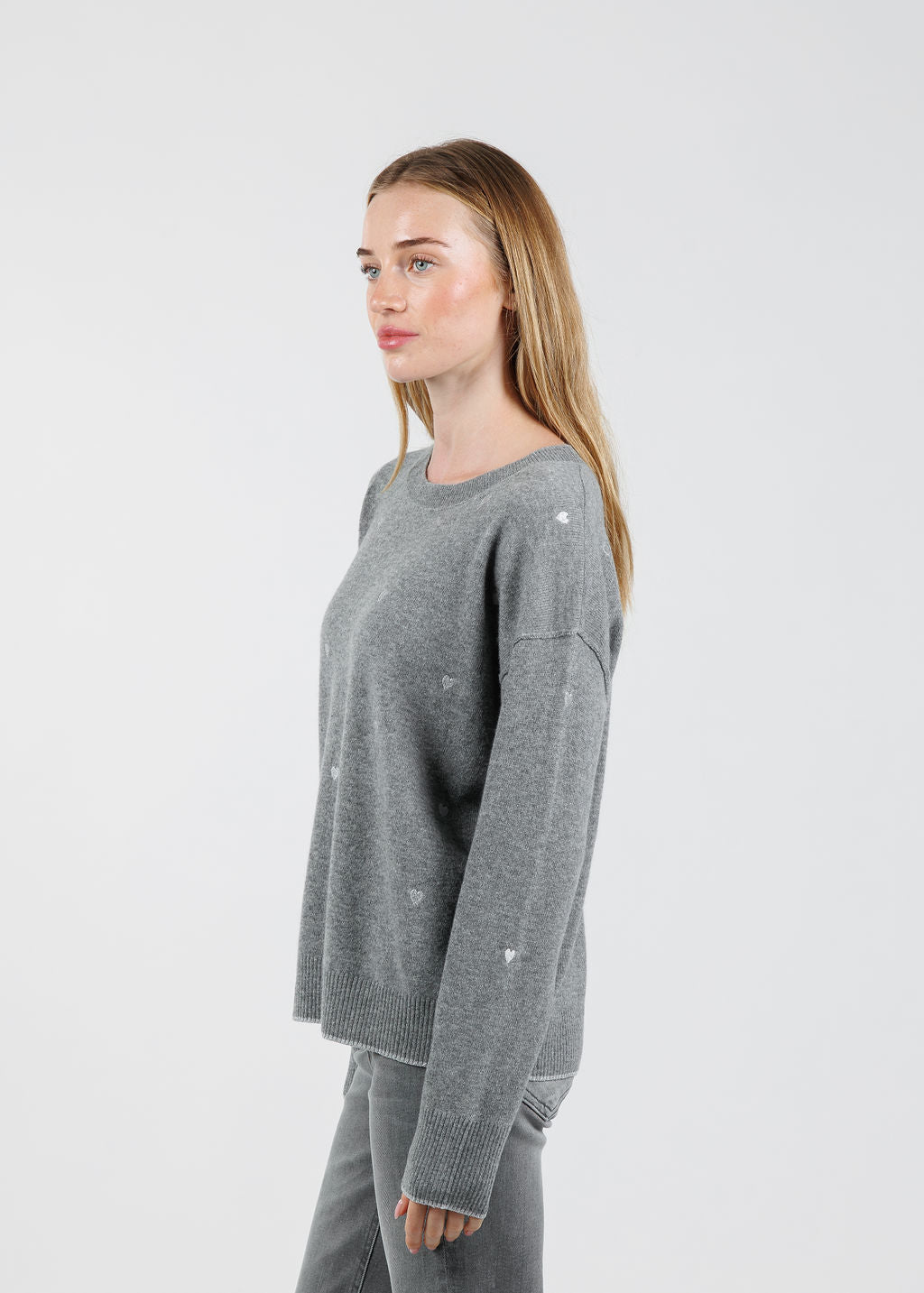 Lisa Todd Call It Love Sweater in Fog available at Barbara Katz