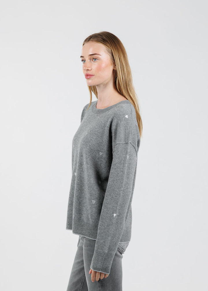 Lisa Todd Call It Love Sweater in Fog available at Barbara Katz