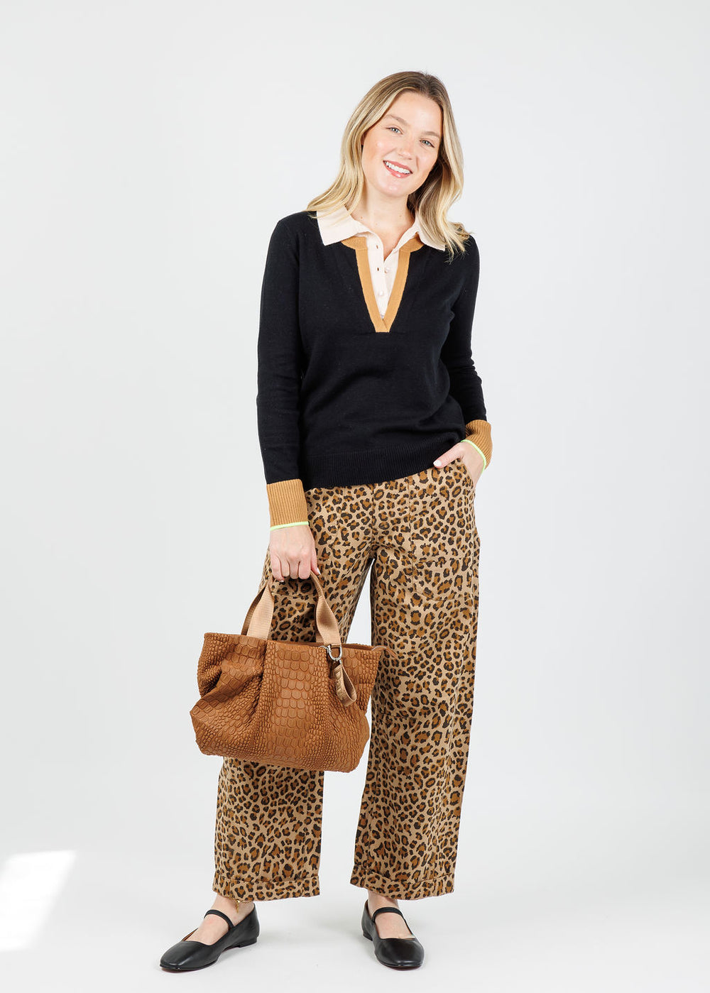 Lisa Todd Double Down Sweater in Black available at Barbara Katz