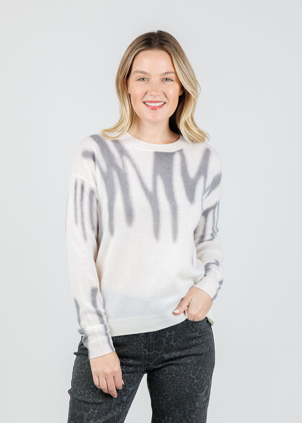 Lisa Todd Freeform Sweater in Winter White available at Barbara Katz