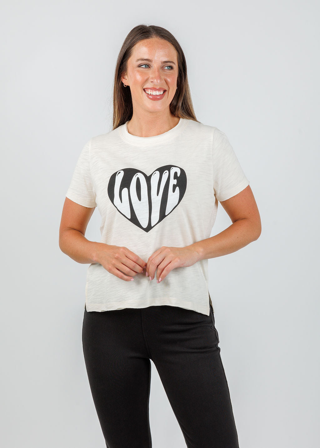 Lisa Todd Hello Love Tee in Puff available at Barbara Katz