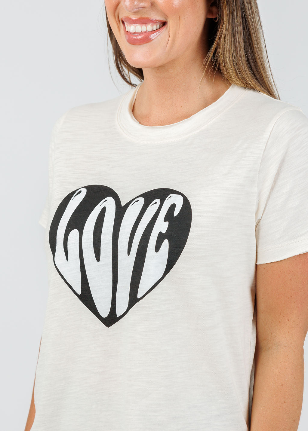 Lisa Todd Hello Love Tee in Puff available at Barbara Katz