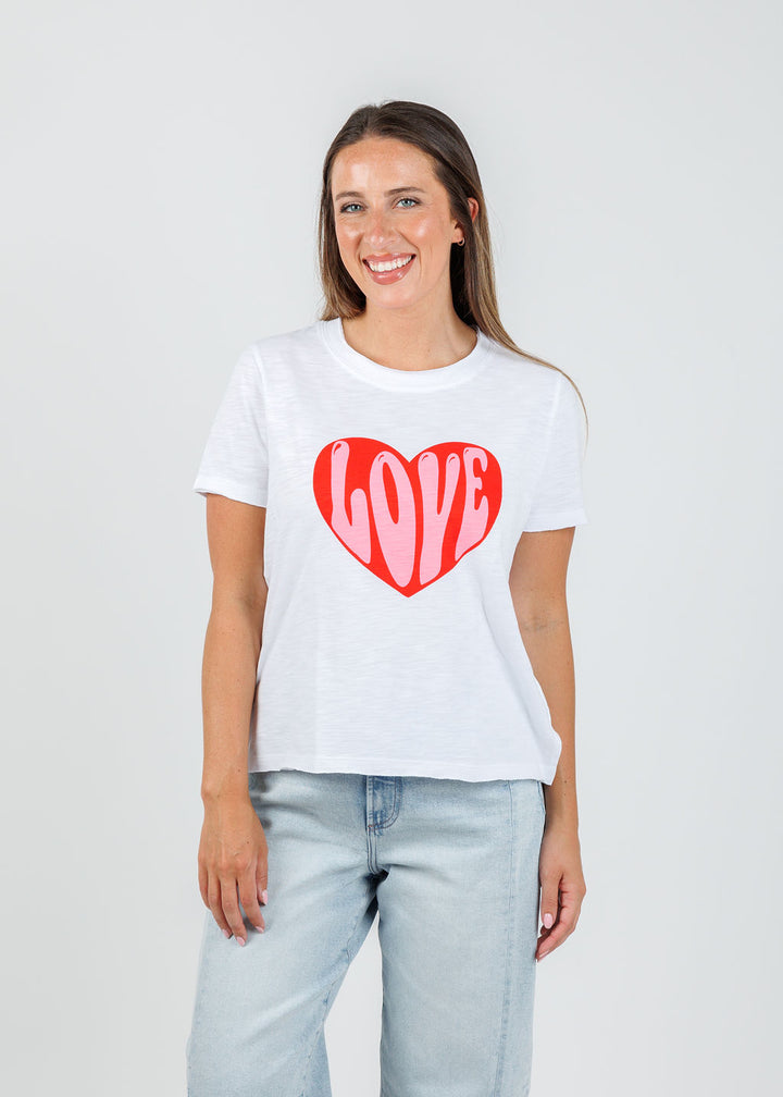 Lisa Todd Hello Love Tee in White available at Barbara Katz