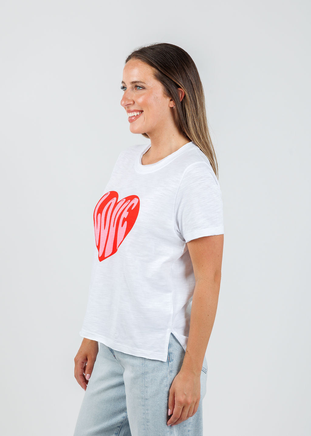 Lisa Todd Hello Love Tee in White available at Barbara Katz