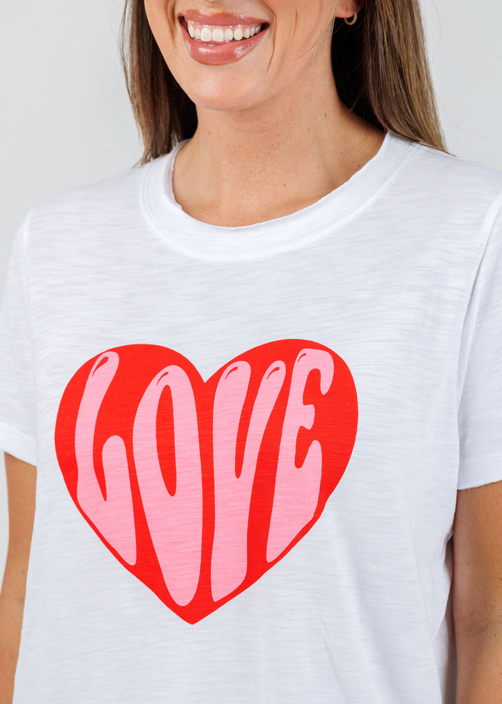 Lisa Todd Hello Love Tee in White available at Barbara Katz