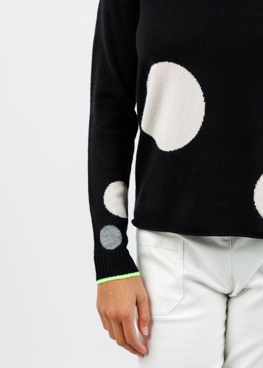 Lisa Todd Hot For Dots Sweater in Black available at Barbara Katz
