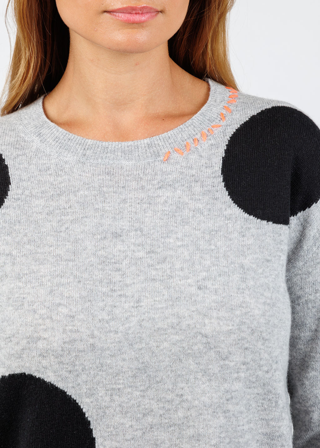 Lisa Todd Hot For Dots Sweater in Stone available at Barbara Katz