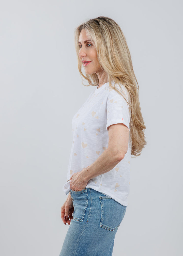 Lisa Todd Love Life Short Sleeve Tee in White available at Barbara Katz