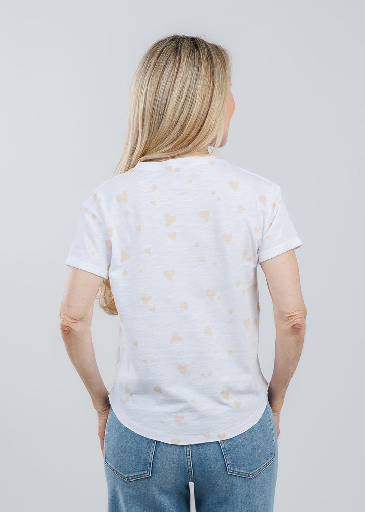 Lisa Todd Love Life Tee in White available at Barbara Katz