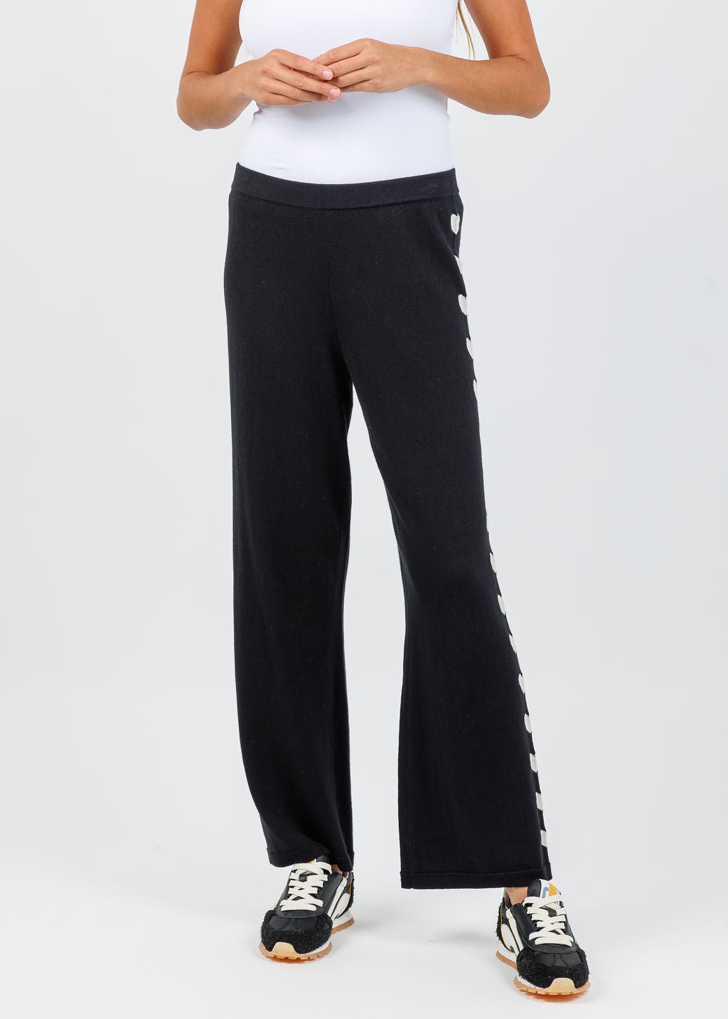 Lisa Todd Love Track Pants in Black available at Barbara Katz