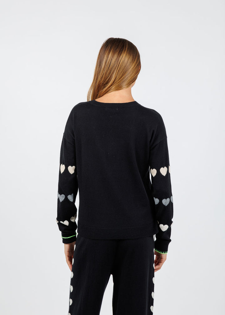 Lisa Todd Love Track Sweater in Black available at Barbara Katz