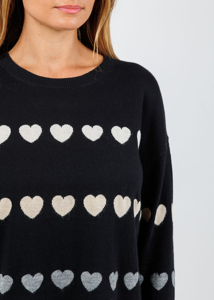 Lisa Todd Love Track Sweater in Black available at Barbara Katz