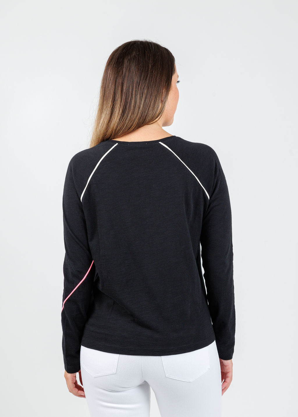 Lisa Todd Piping Hot Tee in Black available at Barbara Katz