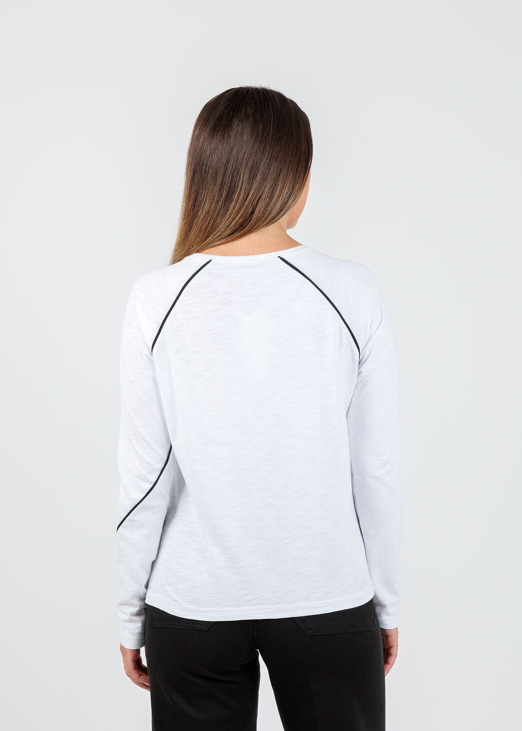 Lisa Todd Piping Hot Tee in White available at Barbara Katz