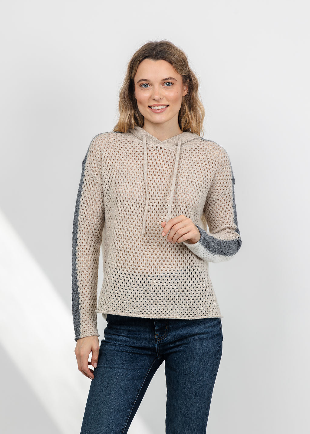 Lisa Todd Pop Hoodie in Oat/Ivory available at Barbara Katz