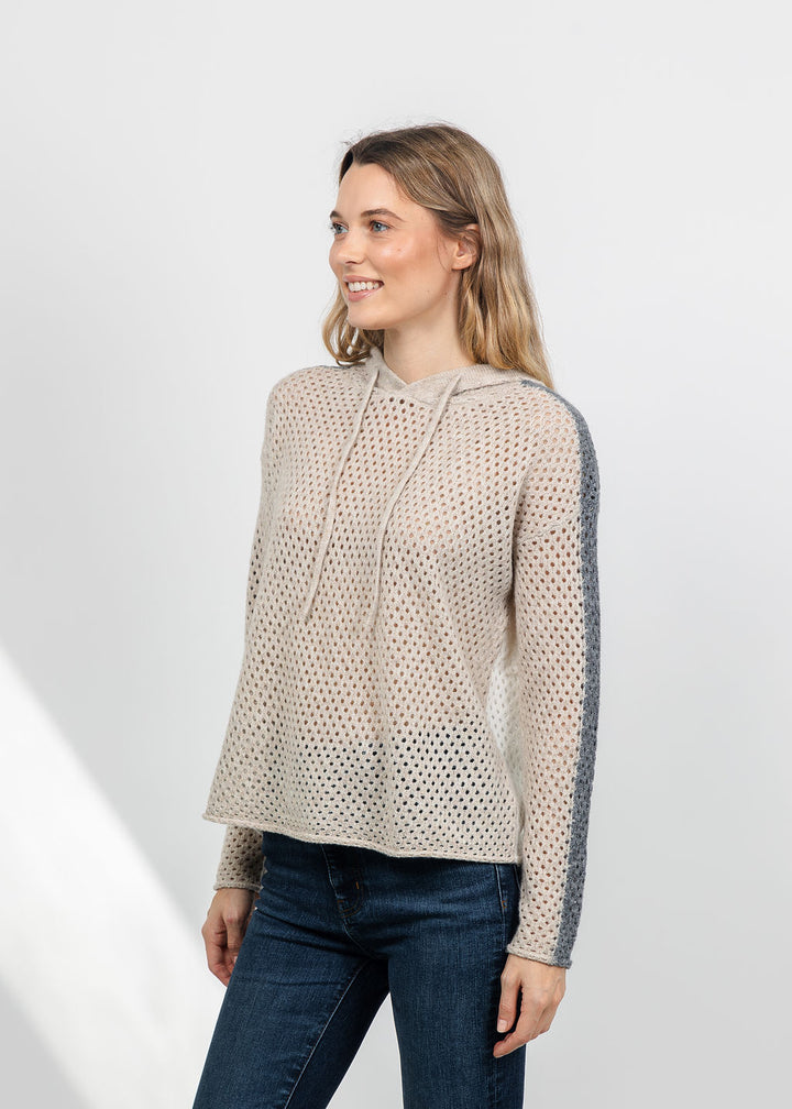 Lisa Todd Pop Hoodie in Oat/Ivory available at Barbara Katz