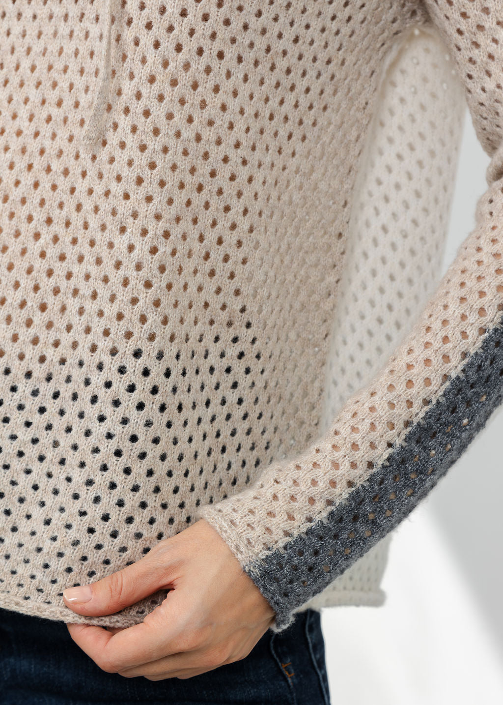 Lisa Todd Pop Hoodie in Oat/Ivory available at Barbara Katz