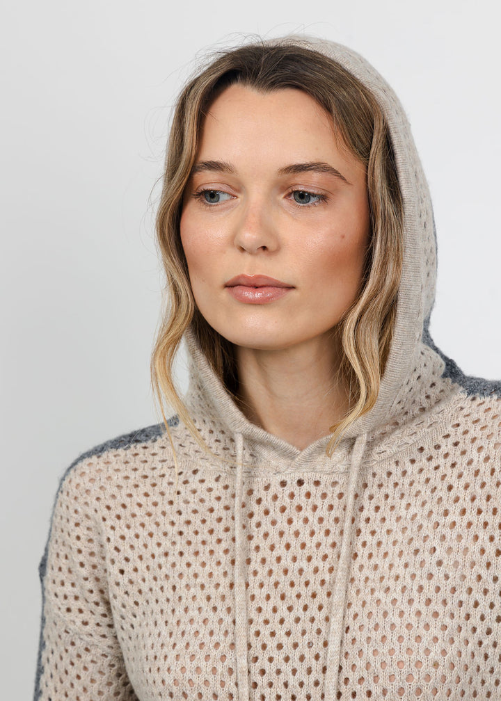 Lisa Todd Pop Hoodie in Oat/Ivory available at Barbara Katz