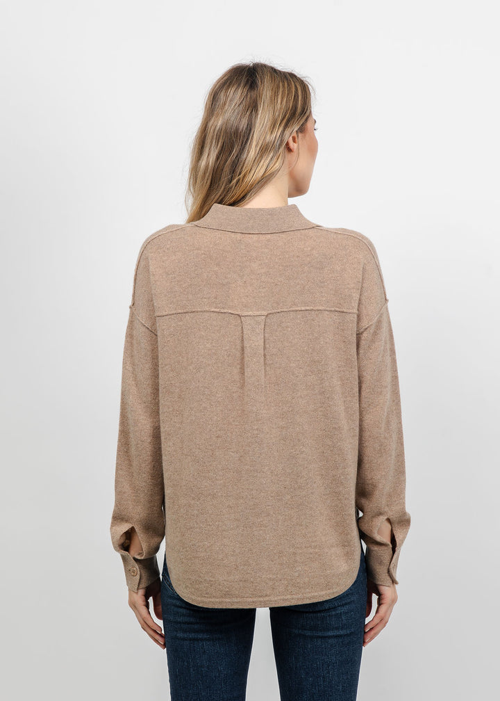 Lisa Todd The Big Shirt in Biscuit available at Barbara Katz