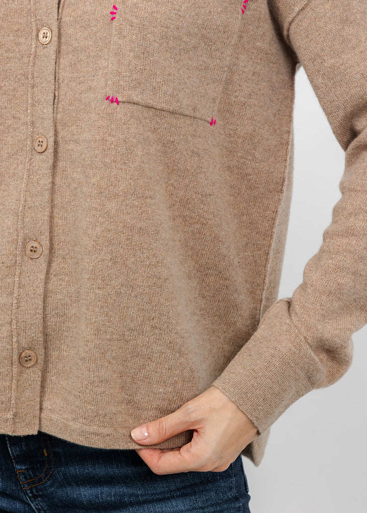 Lisa Todd The Big Shirt in Biscuit available at Barbara Katz