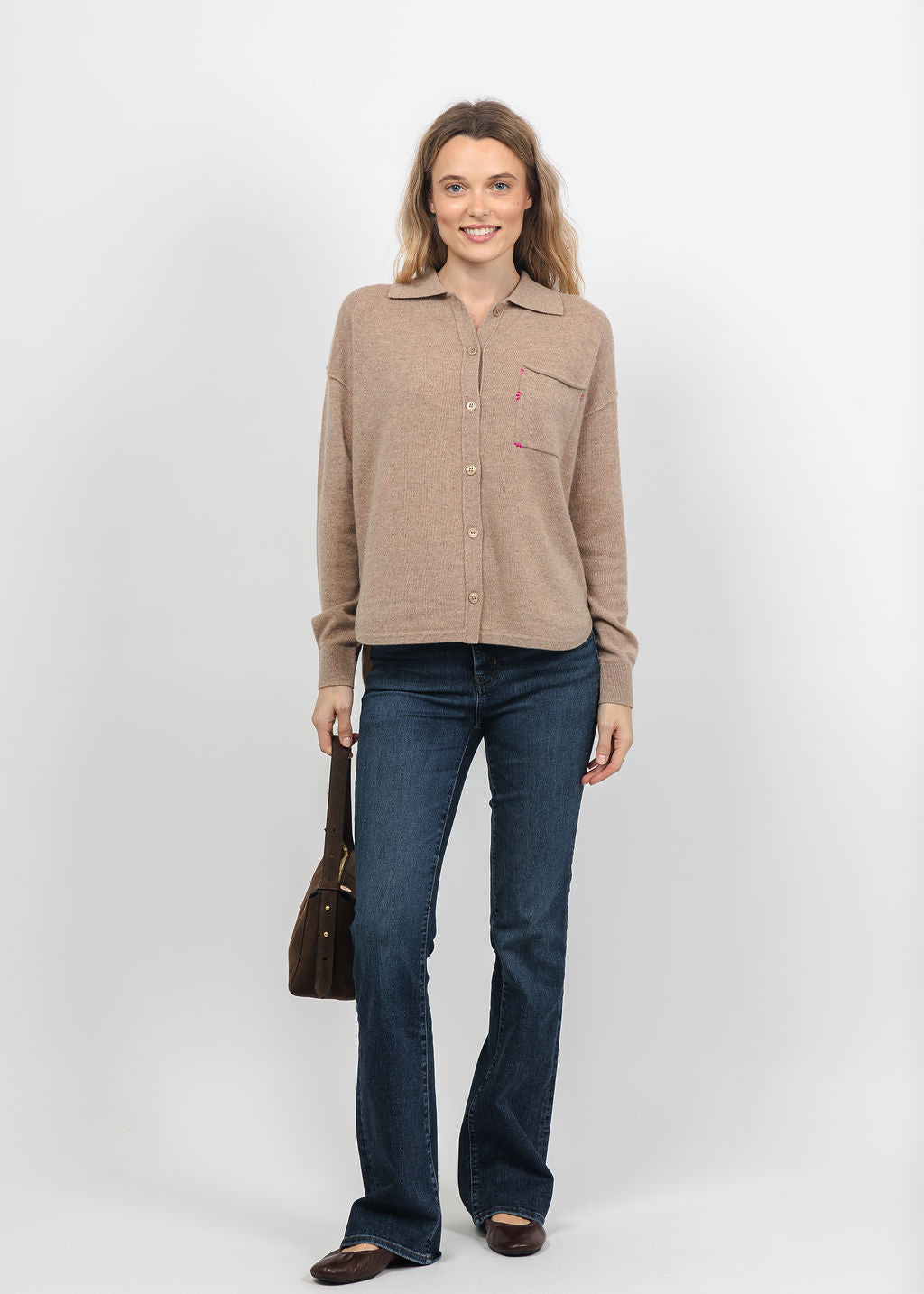 Lisa Todd The Big Shirt in Biscuit available at Barbara Katz