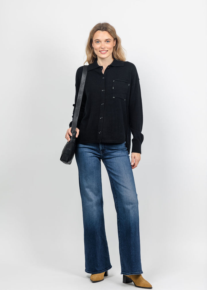 Lisa Todd The Big Shirt in Onyx available at Barbara Katz