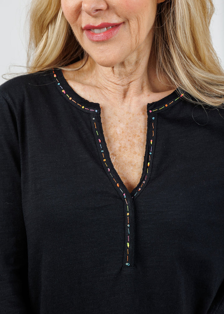 Lisa Todd XO Tee in Black available at Barbara Katz