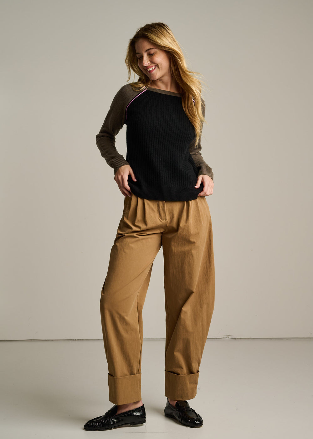 Lisa Todd Block Out Sweater in Onyx available at Barbara Katz