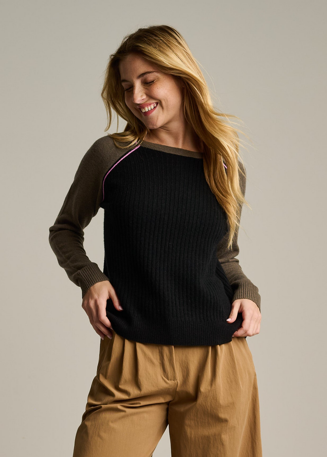 Lisa Todd Block Out Sweater in Onyx available at Barbara Katz
