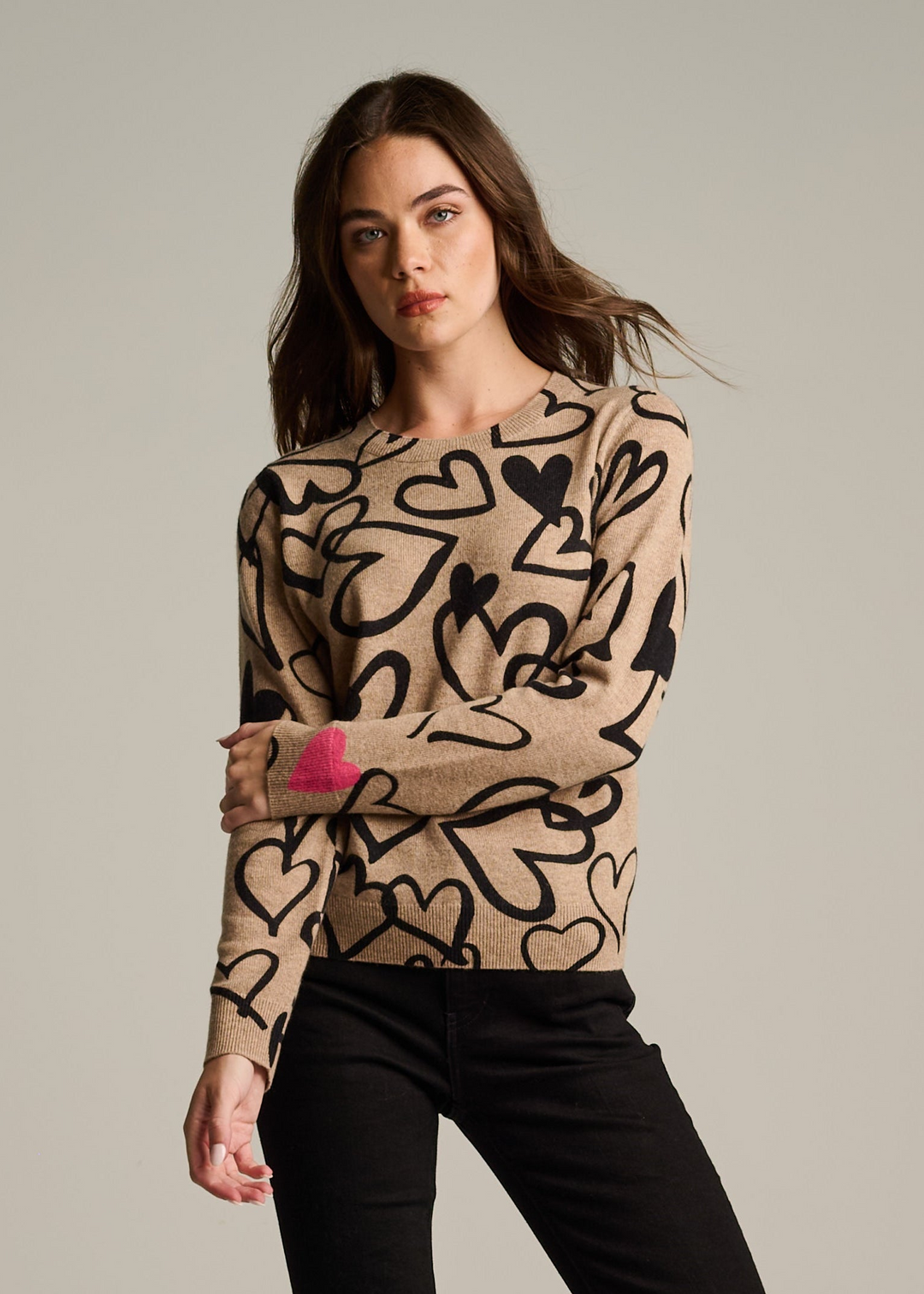 Lisa Todd Crazy Love Sweater in Biscuit available at Barbara Katz