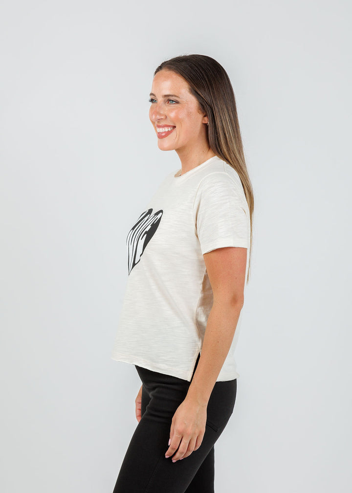Lisa Todd Hello Love Tee in Puff available at Barbara Katz