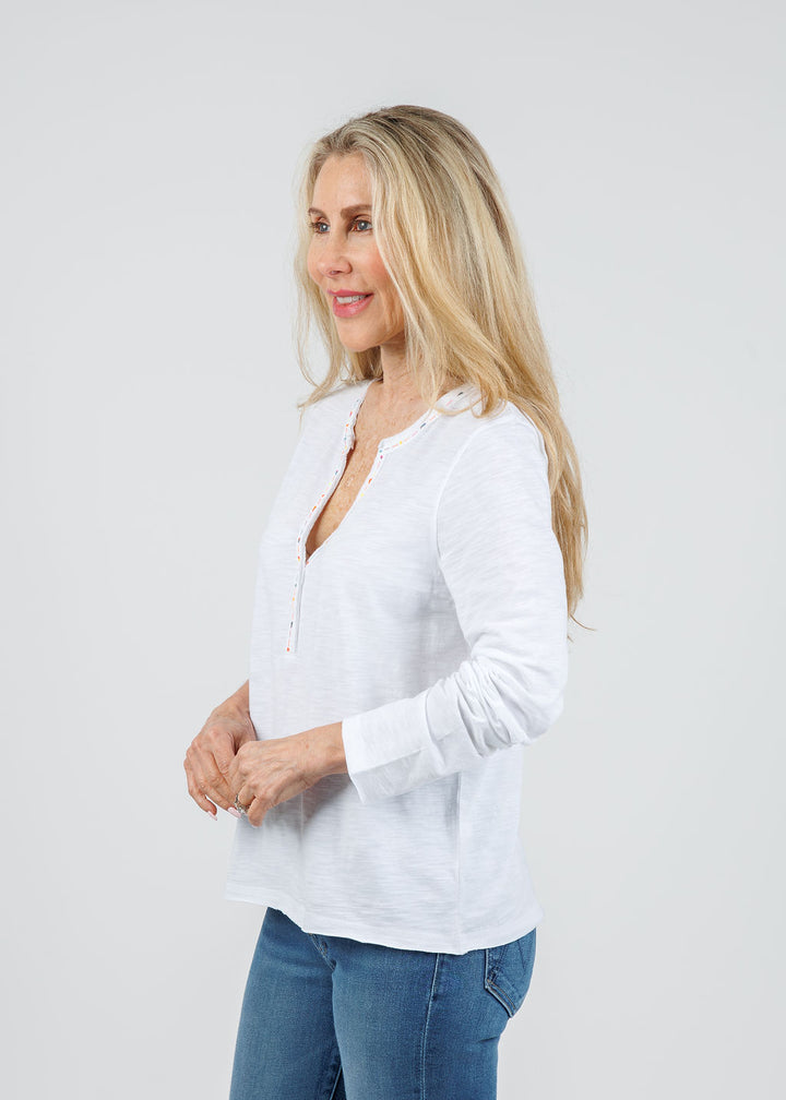 Lisa Todd XO Tee in White available at Barbara Katz