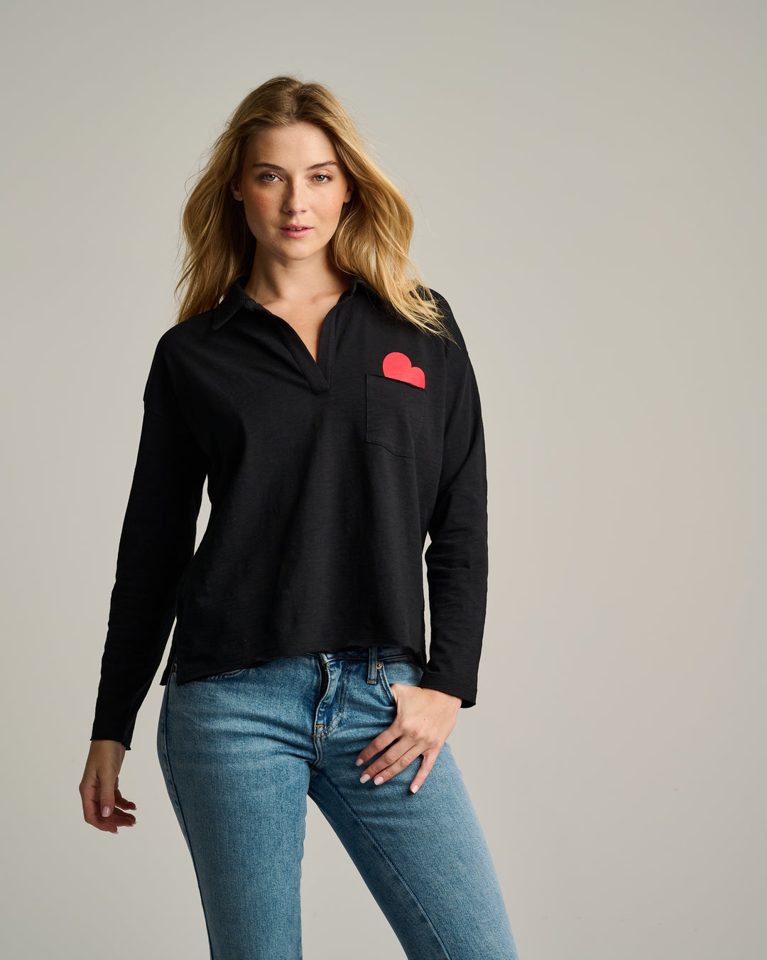 Lisa Todd Pocket Love Sweater in Black available at Barbara Katz