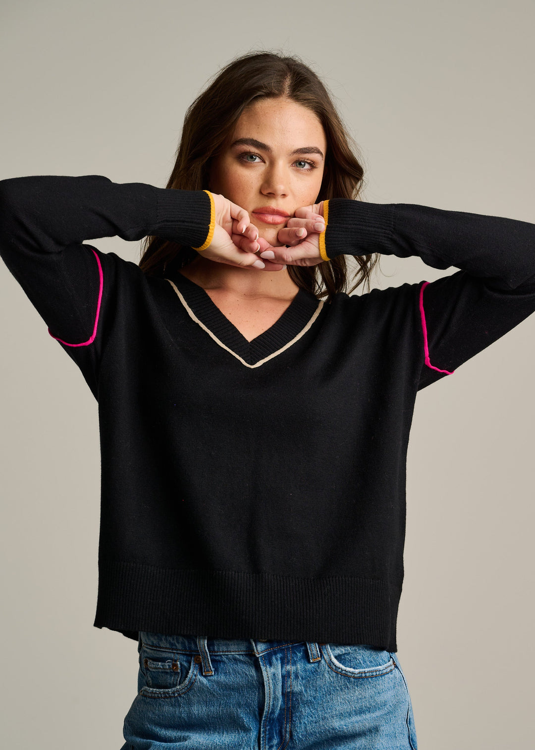 Lisa Todd Pop Stix Sweater - Black available at Barbara Katz