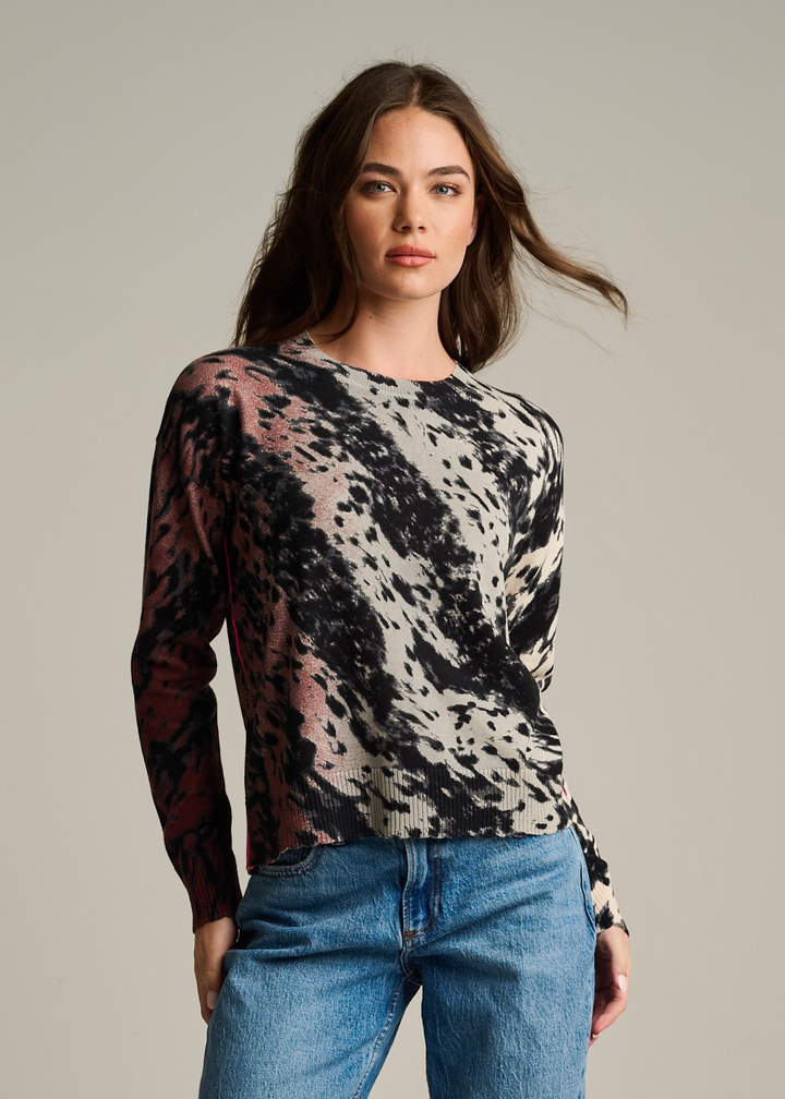 Lisa Todd Running Wild Sweater in Chocolate/Feather available at Barbara Katz