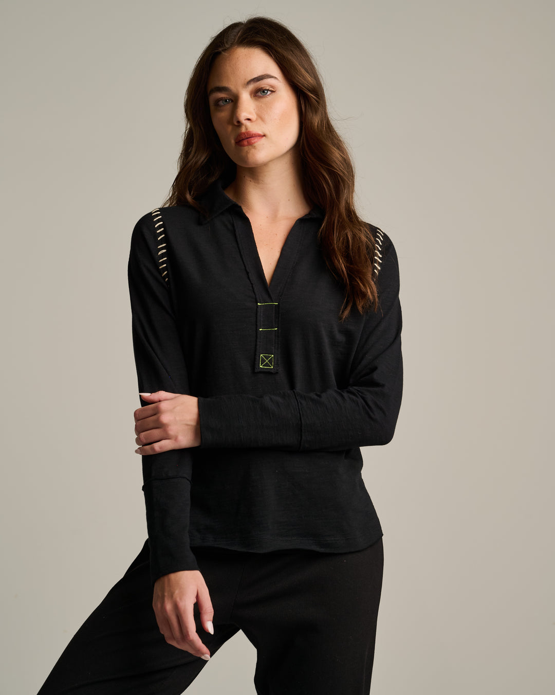Lisa Todd Whipster Sweater in Black available at Barbara Katz