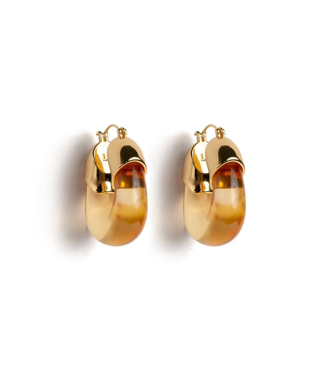 Lizzie Fortunato Organic Hoops in Honey available at Barbara Katz