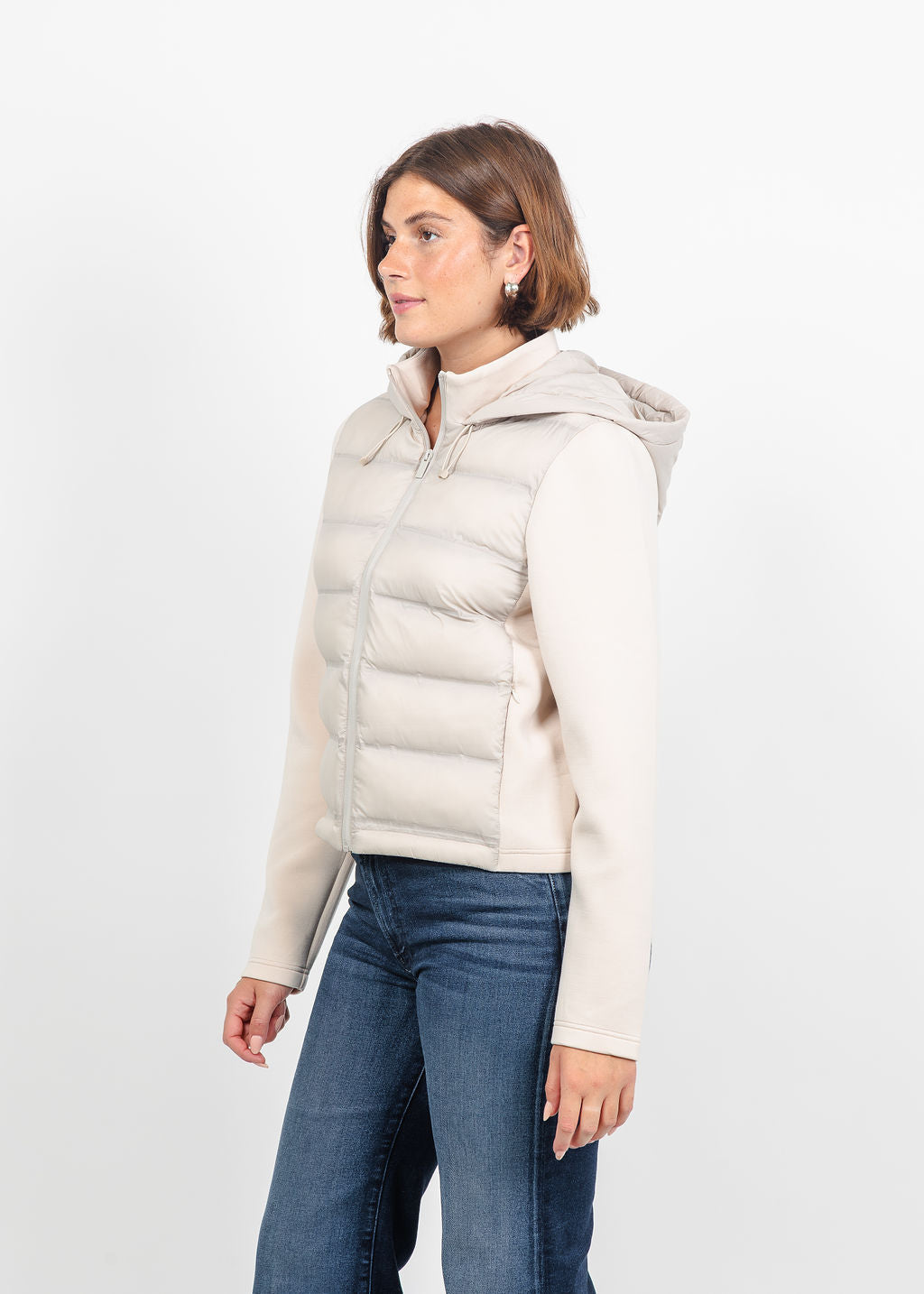 Lola &amp; Sophie Adriana Jacket in Beige available at Barbara Katz