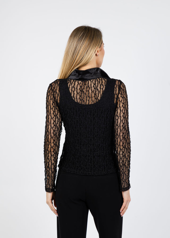 Lola & Sophie Kate Novelty Top in Black available at Barbara Katz