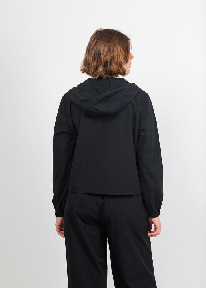 Lola &amp; Sophie Maya Tech Canvas Jacket in Black available at Barbara Katz