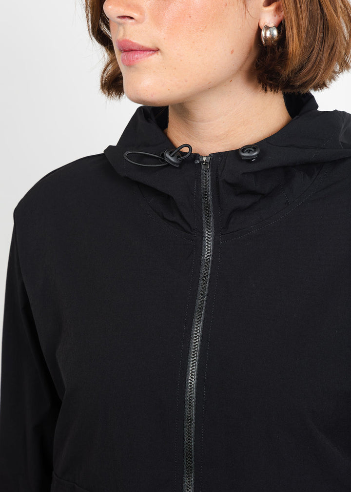 Lola &amp; Sophie Maya Tech Canvas Jacket in Black available at Barbara Katz